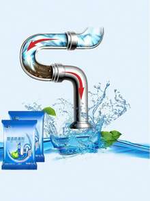 10 piezas Súper Limpiador de Desagües, Desatasca el Fregadero de la Cocina, el Inodoro y las Tuberías en Segundos - azul - Ver 2