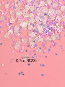 15/30/50g Four Cornered Star Love Colorful Sequin Decorative Paper Scraps, Suitable For Baby Parties, Baby Themed Parties, Baby Showers - Multicolor - View 3