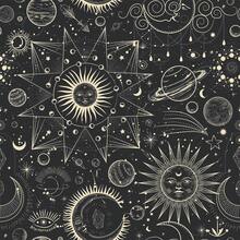 1 Rolle Bohemian Sonne und Mond Gesichter Himmlisch selbstklebende Tapete, Abziehbar und Klebend, wasserfeste Tapete, abnehmbare Kontaktfolie, einfach zu installieren, geeignet für Heimdekoration, Schlafzimmer, Wohnzimmer, Küche, Möbel- und Schrankoberflächenrenovierung Aufkleber, Schulanfang Saison und Herbstfeiertag Geschenk, 44 x 300/500 cm - Verschiedenfarbig - Übersicht 15