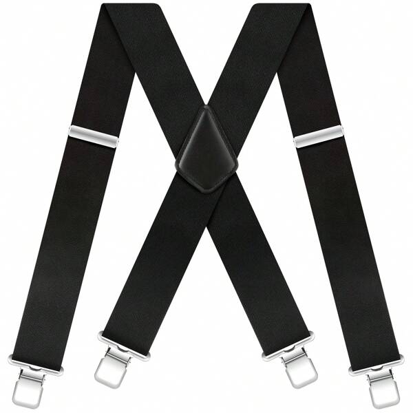 Suspensórios para Homens Resistentes, Suspensórios Masculinos Ajustáveis de 2 Polegadas de Largura com Presilhas Fortes e Costas em X, Acessórios de Outono-Inverno, Fantasia de Halloween, Adequado para Adolescentes, Jovens, Homens, Casual, Outdoor, Atlético, Férias, Presentes de Formatura, Aniversário, Uso Diário