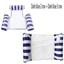 1pc Inflatable 3-Tube Floating Lounger, PVC Foldable Water Floating Backrest Chair - Pink - View 8