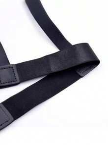 1 Pair Men's Shirt Stays Black, Adjustable Elastic Shirt Garters Shirt Holders Strap Belt With Upgrade Non-Slip Locking Clamps, Keep Shirt Tucked In