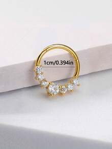 防过敏 316L 医用钢鼻环鼻中隔饰品 - 16G Clicker Hoops CZ 和蝴蝶昆虫图案，适用于软骨/耳甲穿孔 | 男女通用身体饰品礼品套装（银/镀 18K 金），女士鼻环，鼻穿孔，鼻中隔饰品，假穿孔，鼻钉，仿穿孔 - 彩色 - 查看 22