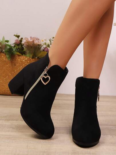 Women's Elegant Solid Color Ankle Boots And Short Boots, Outdoor Wear For Autumn/Winter,Boots For Women