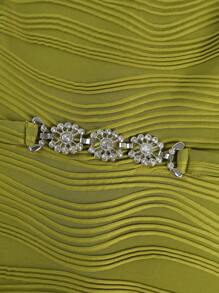 Plus Size Wavy Knitted Fabric Asymmetrical Collar A-Line Swing Dress Mesh Ruffle Short Sleeve Party Dresses For Woman