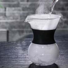 1pc Glass Hand Drip Coffee Pot Set, Home Use Hand Drip Percolator Coffee Pot - Multicolor - View 6