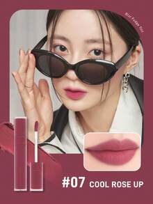 Rom&Nd Misty Gummy Lip Gloss, Matte Long-Wear Lip Primer, Silk Fuzzy Juice Lipstick, Korean Makeup - 07 Cool Rose Up - View 2