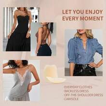 QY 2 Pairs Cakes Nipple Covers With Lift Reusable Silicone Nipple Covers No Show For Breast Lift Invisible Nipple Covers Waterproof For Strapless And Backless Outfits 8380 - như hình ảnh - Xem 6