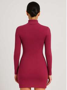 Women Dresses - Màu Đỏ Sâu - Xem 1
