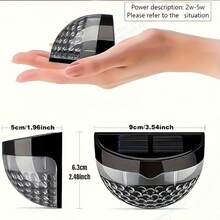 2/6 件太阳能栅栏灯、太阳能甲板灯、太阳能壁灯、太阳能壁挂灯、6 个 LED 户外栅栏甲板花园车库露台楼梯完美装饰照明、智能传感器 - 光传感器、圣诞礼物