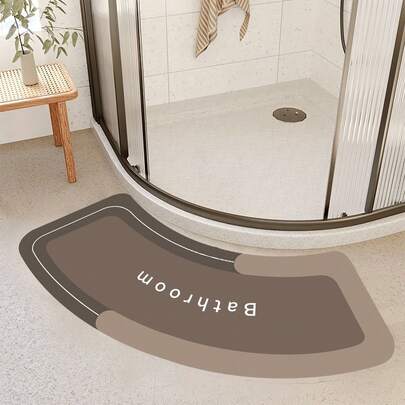 1PC Semi-Circular Silicone Anti Slip Pad, Lightweight, Anti Slip Rubber Pad For Bathroom Door, Machine Washable, Bathroom Pad | Modern Bathroom Pad | Durable Bathroom Pad, Bathroom Pad Bathroom Kitchen Decor Kitchen Rug