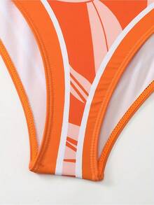 Women Comfort Bikini Set Tummy Control Swimwear Adjustable Ties Breathable Fabric Striped Patterns Summer Beachwear Pool Party - trái cam - Xem 6