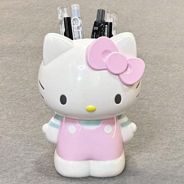 Sanrio Sanrio Kitty & My Melody Multi-Function Storage Box - Lightweight PVC Material, Cartoon Desktop Storage Box Suitable For Pens, Makeup Brushes And Accessories, Ideal Holiday Gift, Gift | Funny Design | Durable Storage Box, Desktop Storage Box