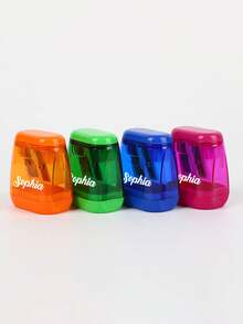 Regalos de graduación personalizados, 4 piezas de sacapuntas mini de doble orificio personalizables con texto personalizable, hecho de plástico, incluye una tapa y tiene un diseño adorable. Es un regalo ideal para vacaciones, eventos de regreso a la escuela, graduaciones, fiestas y talla grande. Adecuado para hijos e hijas, y se puede usar en escuelas, interiores, exteriores y oficinas. También adecuado para útiles escolares y temporada de regreso a la escuela. - Multicolor - Ver 11