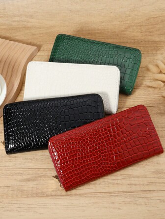 新款时尚女士字母细节长款钱包时尚钱包带多个卡位长款钱包女士多功能超薄卡夹女士钱包钱包钱夹秋季