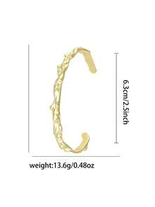 1 件 14k 金亮面铜手链适合女性佩戴/朋友礼物配饰