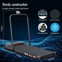BLACK LORD Treadmill Walking Pad Gym Fitness Foldable - Black - View 8