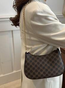 2025新款时尚欧美小众设计简约单肩腋下包女士通勤包 - 咖啡 - 查看 2