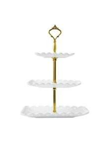 Juego de 7 piezas para exhibir cupcakes, set de exhibición de postres de plástico que incluye 2 piezas de soportes para cupcakes de 2 niveles, 2 piezas de soportes para cupcakes de 3 niveles y 3 piezas de bandejas para aperitivos, ideal para mesas de té y bodas - Multicolor - Ver 14