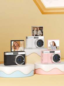 Flip Screen Design Digital Camera, 8X Zoom, Electronic Image Stabilization,4800W Pixel, Travel Photography (No Card)