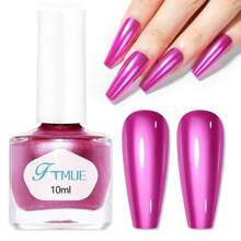 镜面指甲油、速干金属指甲油、冰透明荧光指甲油、亮丽多彩指甲油、炫彩反光指甲油、风干型、快速亮泽、温和气质、美甲DIY家用，23种颜色可选 - 彩色 - 查看 2