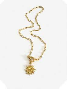 1 件男士夏季海滩度假独特设计海螺吊坠项链，不锈钢防水不褪色，适合日常佩戴、海滩和项链