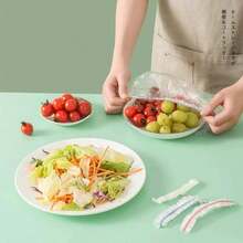 Kit Com 100/200/300 pelicula protetora alimentos Tampas De Plástico COLORIDA descartável - Multicolorido - Visão 5