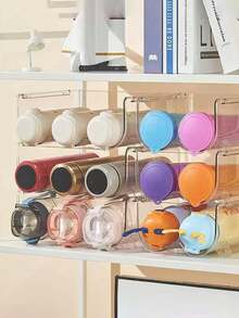 1 件透明杯架，可堆叠马克杯/瓶子收纳架，防尘 - 無色 - 查看 2