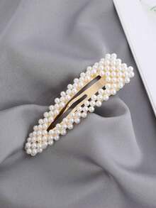 2 Stücke/Set goldene dreieckige Perlen Haarclips, geeignet für den täglichen Gebrauch, Haarklammern, Haarspangen, Haarclips, Haarspangen, Haraccessoires, Kopfschmuck, Haraccessoires für Frauen - 2 Haarnadeln mit goldenen Perlen - Übersicht 2