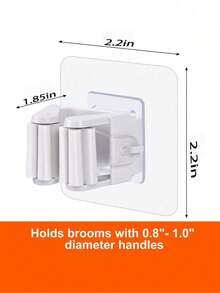 8 件装重型壁挂式扫帚架收纳架，带锁定挂钩 - 节省空间，无需钻孔，可存放扫帚、拖把、刷子 - 非常适合车库、浴室、厨房、壁橱、宿舍 - 彩色 - 查看 7