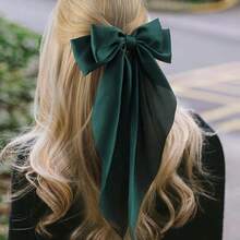 1 chiếc kẹp tóc nơ cỡ lớn màu xanh dương thanh lịch kiểu cổ điển, màu trơn, có dây ruy băng, thích hợp cho sử dụng hàng ngày, đám cưới, tiệc tùng. Kẹp tóc dễ thương cho ngày Valentine, đồ dùng học tập, phụ kiện tóc, phụ kiện đội đầu, ghim cài tóc. - Màu xanh nhạt - Xem 6