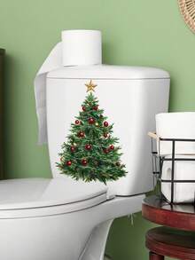 1 pieza Pegatinas decorativas de Papá Noel, árbol de Navidad, bolas de colores, muñeco de nieve, adecuadas para decorar la habitación, el hogar, la pared, el baño, el dormitorio, la sala de estar y la cocina, decoración del hogar, decoración de la habitación, decoración de invierno