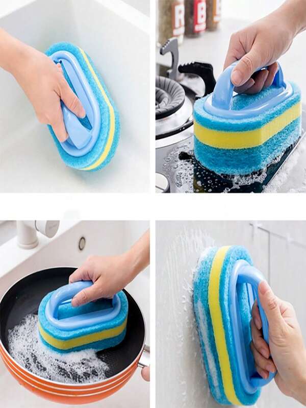Multi-Purpose Cleaning Brush For Kitchen, Bathroom, Tile, Glass, Pots And Pans, Walls And Toilet