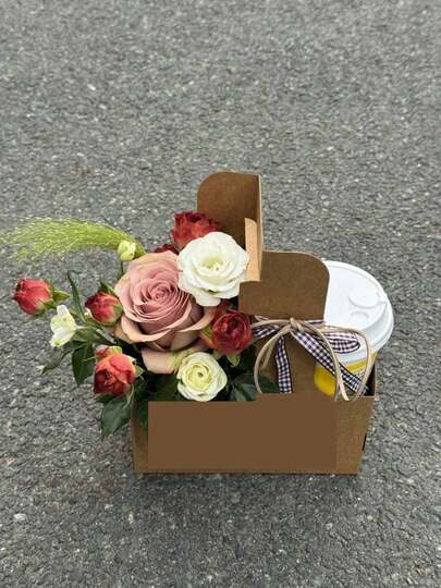 15pcs/5sets Kraft Paper Cup Holder, 2-Cup Disposable Drink Tray With Handle, Suitable For Hot Or Cold Beverages, Food Delivery, Takeout, Fit For Cafe