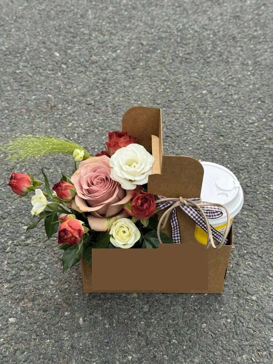 15 Stücke/5 Sets Getränkehalter aus Kraftpapier, 2-Tasse Einweg-Getränketablett mit Griff, geeignet für heiße oder kalte Getränke, Lebensmittellieferung, Mitnehm- und Café-Bedarf