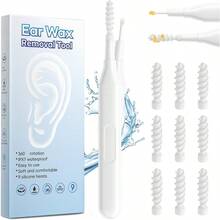 [JUN CAN]2025 Ear Wax Removal Tool Multifunctional Spiral Ear Cleaner Q Grips Earwax Cleaning Tool With 9 Repacement Tips Washable Ear Wax Removal Kit For Deep Cleaning Ear Picks - như hình ảnh - Xem 2