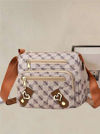 Bolsa cuadrada con múltiples bolsillos, nueva bolsa de hombro y bandolera para hombres y mujeres, bolsa de negocios, mochila de viaje para personas de mediana edad y mayores