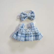 Doll Outfit: Tweed Jumper Dress And Top Set, For Labubu 1/2 Blind Box Model