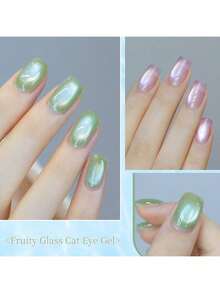 XEIJAYI Cat Eye Nail Polish 15ml Reflective Cat's Eye Magnetic Nail Gel Soaking UV LED Gel Salon Female Nail Art Tools Fashion Holographic Nail Art - 藏蓝色 - 查看 8