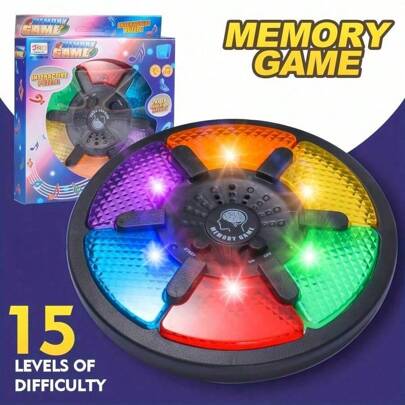 Fun Children's Memory Training Toys, Game Board With LED Lights And Sound Effects, Children's Thinking Training, Memory Training Game Machine(Some Parts Are Sent Random)School, Student,Stationery,School Supplies Kindergarten English Games,Stocking Fillers Teens,Think Game,Smart Games,Teen Toys,Ab Training Board,Educational Games
