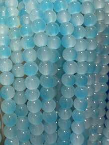 100 pièces de perles rondes en verre imitant le jade de 8 mm. Perles artisanales pour la réalisation de bracelets, colliers et accessoires de bijouterie