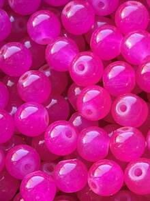 100 件 8 毫米彩色玻璃珠，仿玉材料，玻璃圆珠，适用于手工 DIY 手链、项链、珠宝配饰 - 彩色 - 查看 18