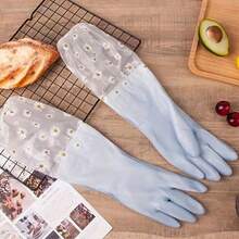 1 Pair Of Dishwashing Gloves, Household Gloves, Rubber Gloves, Random Colors - màu sắc ngẫu nhiên - Xem 1