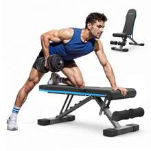 MERACH Weight Bench, Foldable Weight Benches For Home Gym With 990 LBS, Adjustable Weight Bench With 72 Training Angles, Incline Bench Press For Full Body - 黑色 - 查看 9