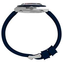 Timex Ceas Timex pentru bărbați cu cuarț, cu trei ace, seria Q, carcasă din oțel inoxidabil/oglindă din sticlă rezistentă la zgârieturi TW2V32100