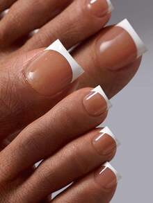 150Pcs Short Stiletto Brown/Pink Press-On Gel Nail Tips, 15 Size Options, Short French Matte Fake Nails, Suitable For Women And Girls Toe Nail Decor Nail Supplies Nails