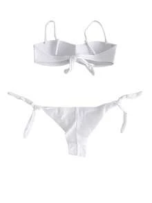 JOPHY & CO. Costume da Bagno da Donna Taglia Forte Bikini da Mare Donna Sexy Push Up Imbottito Reggiseno Spiaggia Beachwear Swimwear cod.8140 - 66315-bianco - Visualizzare 2