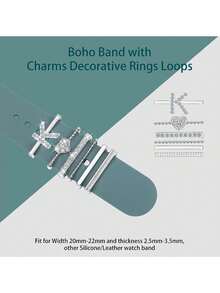 6 Peças/Conjunto Letras de Strass de Liga A-Z Adequadas para Pulseira de Silicone do , Anel Decorativo com Letra em Formato de Coração