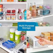 iDesign 63898 Caja de Almacenamiento AA8 para Cocina Organizador de Cocina Grande y Profunda de plastico con Asas Transparente 25 5 x 20 25 x 12 75 cm - Transparente - Ver 5