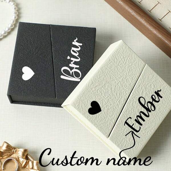 1 pieza Caja de embalaje de joyería magnética personalizada y abierta para pulsera, collar, anillo, pendiente, brazalete, adecuada para caja de regalo, caja de joyería